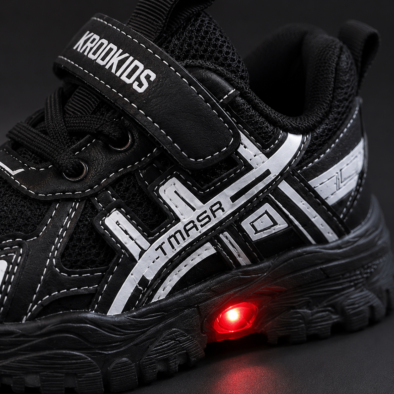Kids LED Light-Up Sneakers – Lightweight Breathable Shoes with Velcro Closure and Anti-Slip Sole