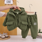 Cozy 3-Piece Unisex Hooded Set – Warm Vest, Sweatshirt & Jogger Pants