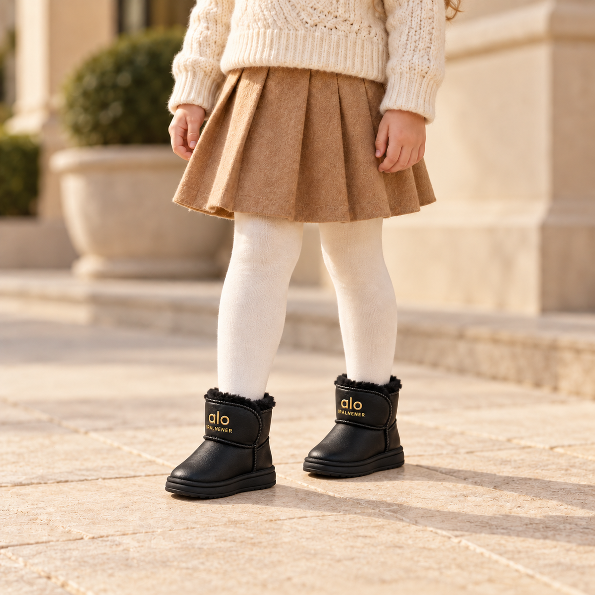 Bottines doublées en peluche pour enfants – Le style hivernal au quotidien