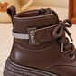 Bottines à lacets élégantes pour filles avec détails à brides scintillantes et semelles épaisses