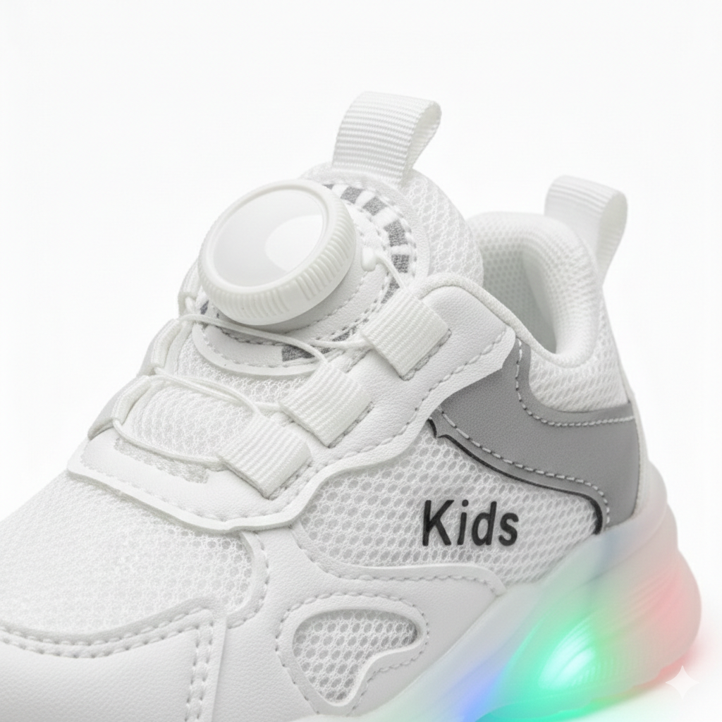 Baskets lumineuses LED pour enfants avec fermeture à molette – Chaussures confortables et élégantes pour tous les jours