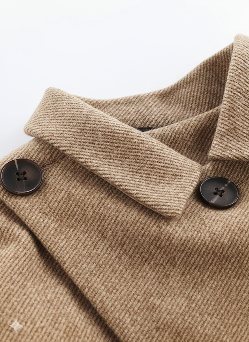 طقم من قطعتين للفتيات من معطف تويد كاجوال  وتنورة مطوية بتصميم كلاسيكي لفصل الخريف والشتاء