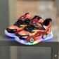 Children’s Light-Up Sneakers with Hero Print, Comfortable LED Running Shoes for Boys