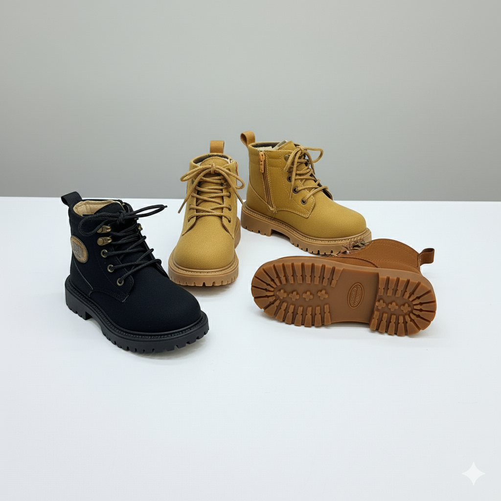 أحذية الأطفال: تغلب على الاندفاع - سحاب جانبي ونعل داخلي متين 