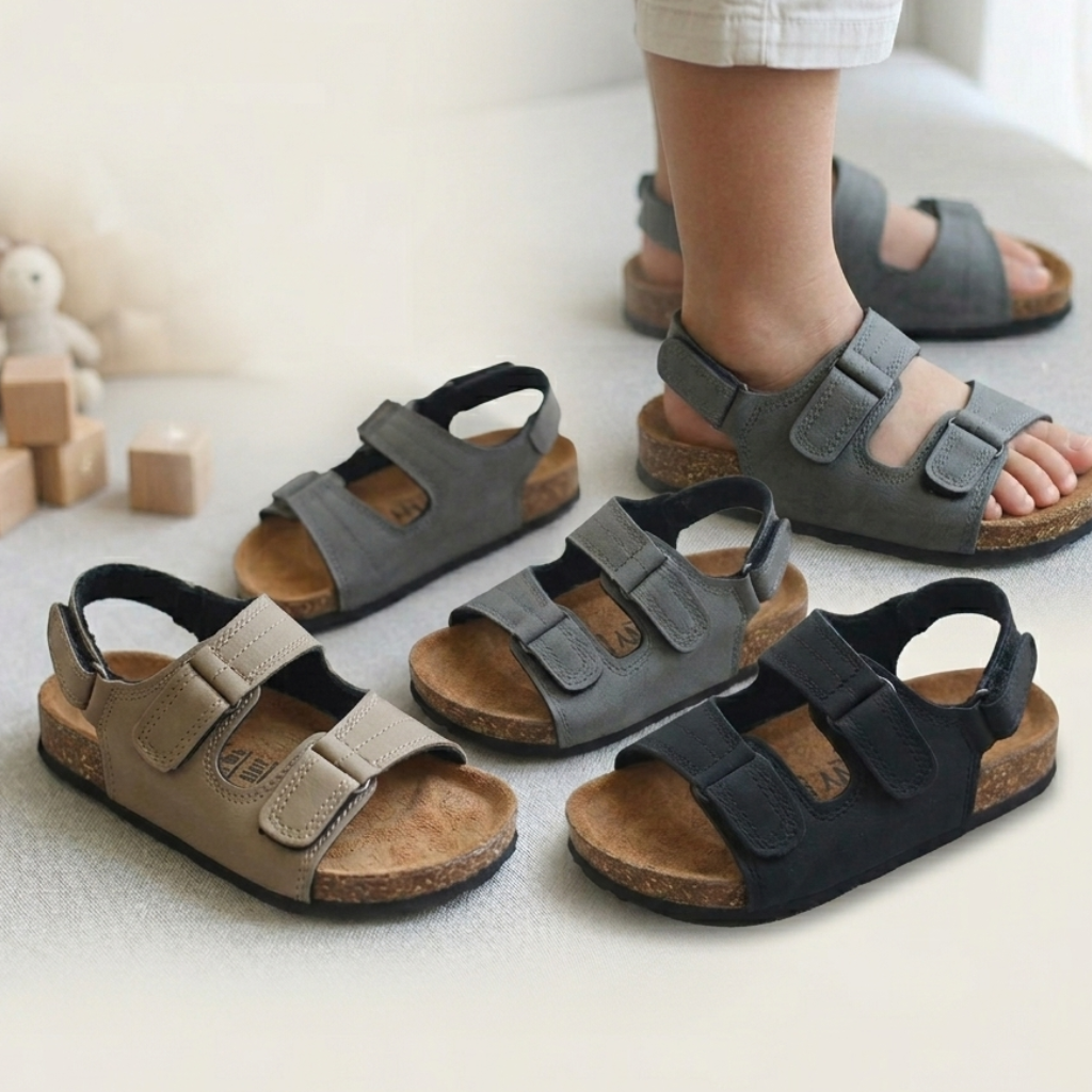 صندل كلاسيكي للأطفال بشريط مع دعم خلفي