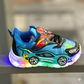 Children’s Light-Up Sneakers with Hero Print, Comfortable LED Running Shoes for Boys