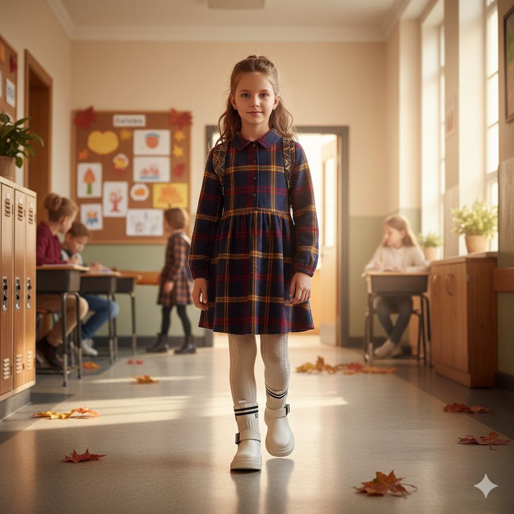 Girls Knit-Cuff Buckle Boots | Warm Ankles, Easy Pull Tab