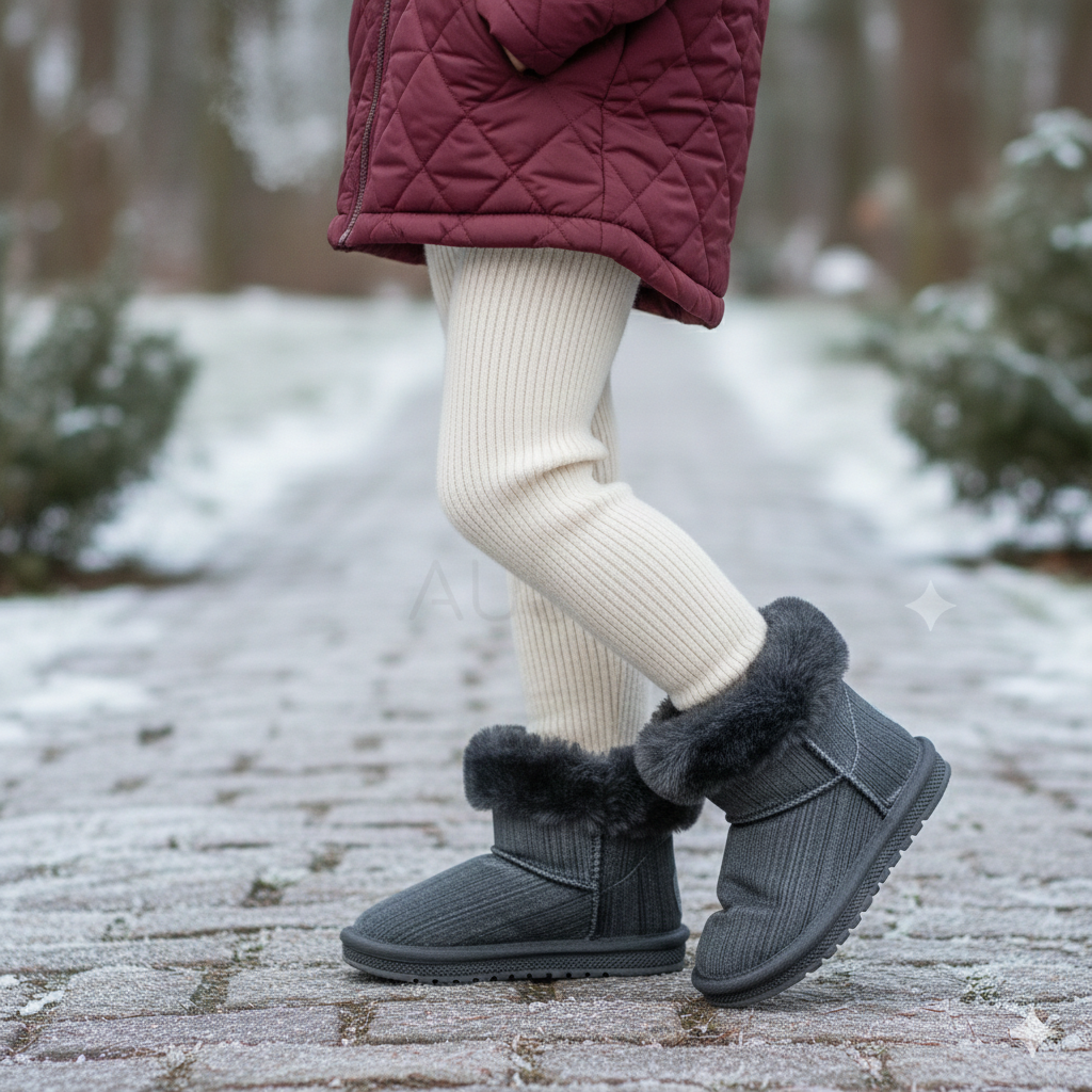 Girls Winter Fur Boots | Warm & Stylish Snow  & Rain Boots for Kids