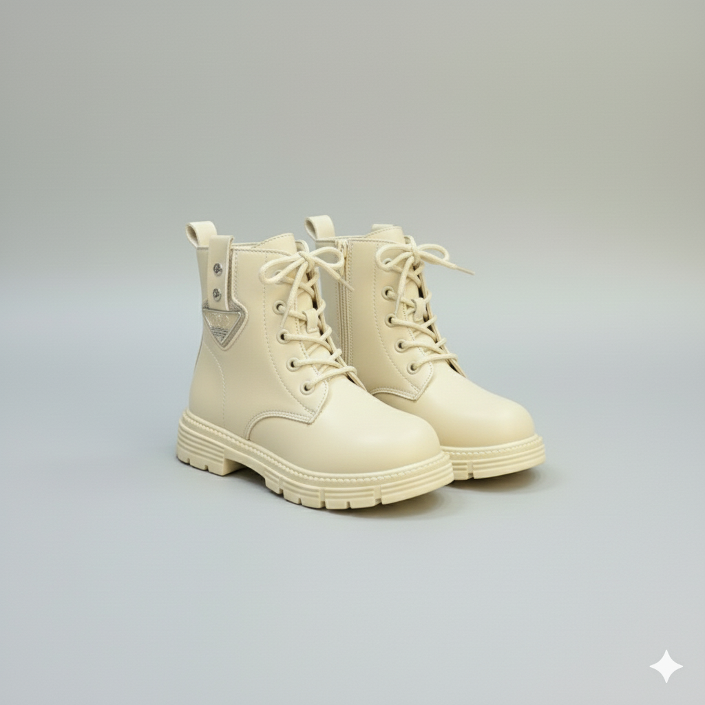 Bottines à lacets élégantes pour filles avec semelle antidérapante