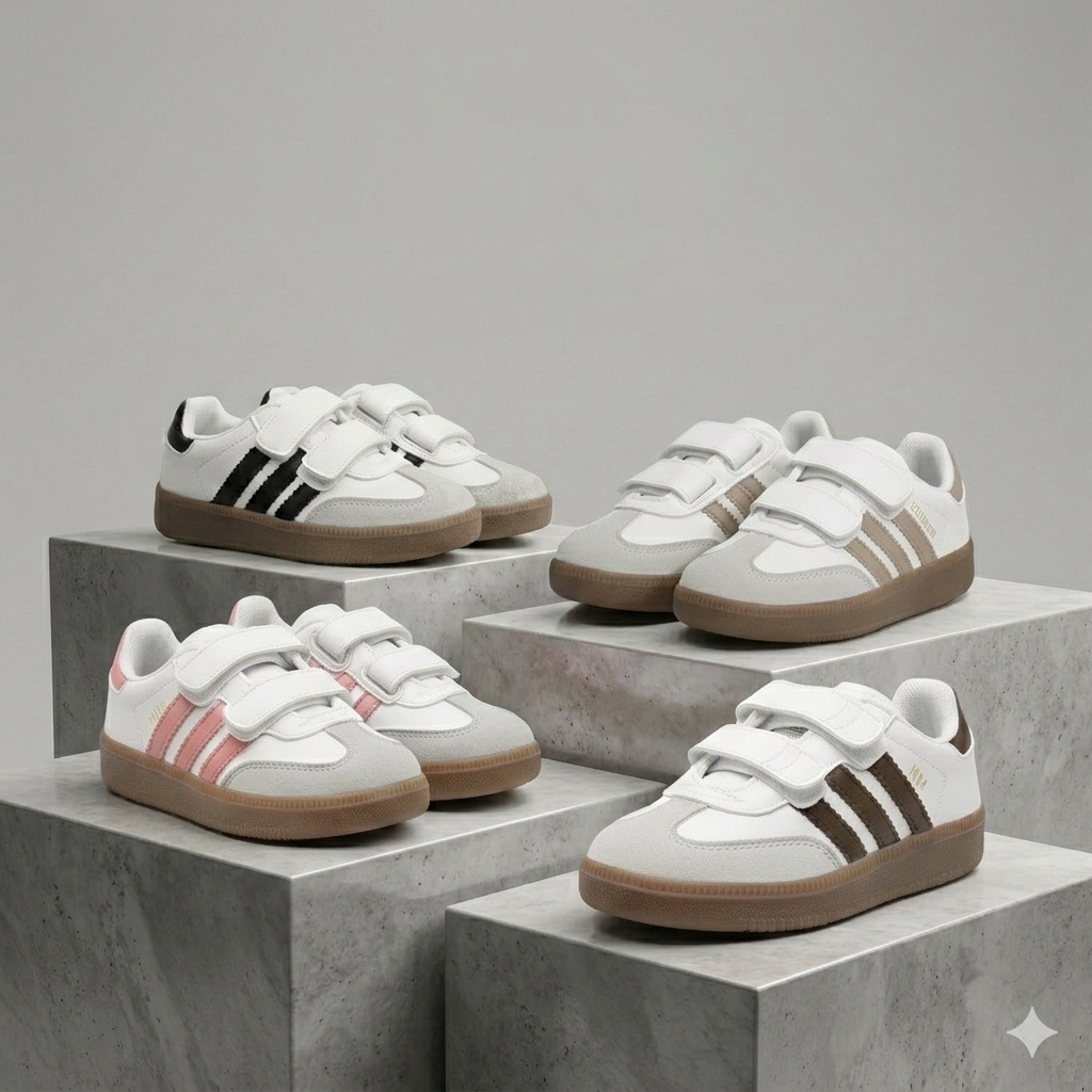 أحذية رياضية كاجوال للأطفال للجنسين مزودة بأشرطة - أحذية يومية مانعة للانزلاق