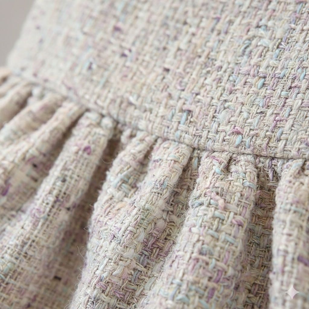 🌸 طقم شتوي أنيق للبنات – معطف ناعم، فستان ، وحقيبة صغيرة 🌸