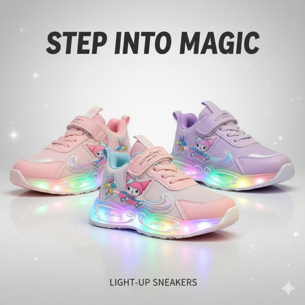 حذاء رياضي DuffyGlow Magical LED للبنات