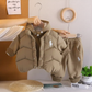 Children's winter hooded sweatshirt suit new style boy baby winter clothing plus velvet thickened vest three-piece set8