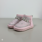 Kids Winter Glitter Boots with Pearls – Warm Fur Lined Non-Slip Ankle Shoes for Girls,