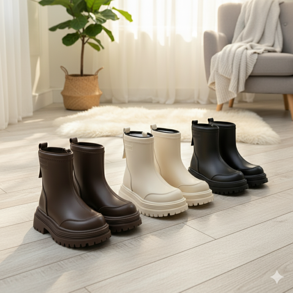 "Chunky Luxe Ankle Boots – Modern Edge in Every Step"