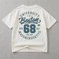 Ensemble t-shirt graphique « Boston Varsity » et short en jean pour garçons – Tenue décontractée d'été