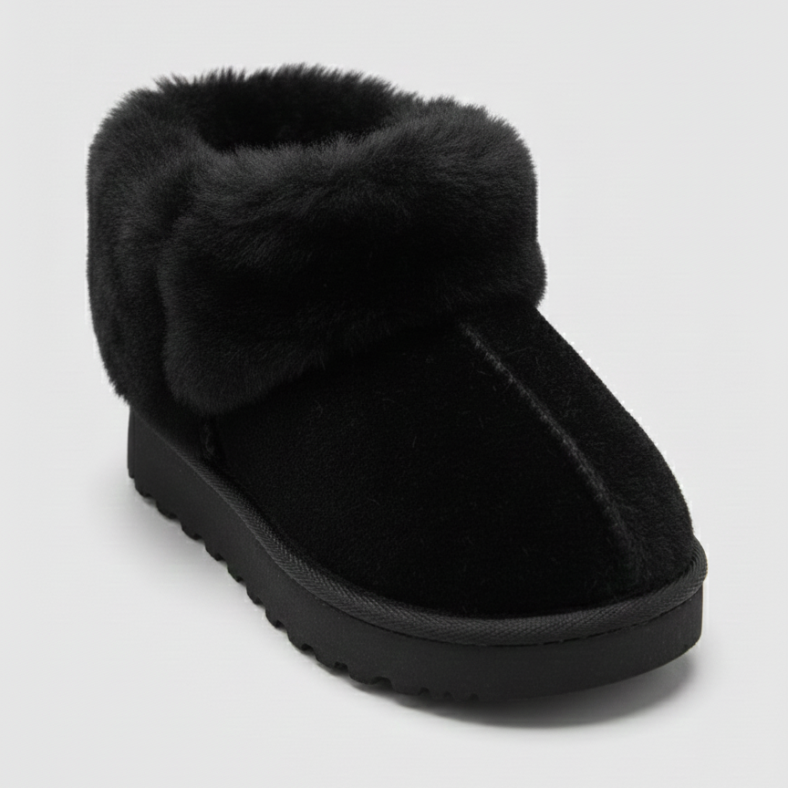 Girls Faux Fur Winter Boots – Warm, Soft & Anti-Slip Cozy Shoes