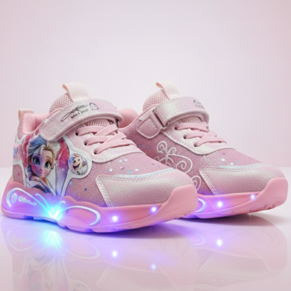 ✨ Baskets LED Sparkle Princess pour enfants – Chaussures à paillettes lumineuses ✨