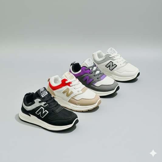 Baskets tendance à semelles épaisses pour enfants, avec fermeture velcro et lacets – Chaussures confortables pour tous les jours, pour garçons et filles