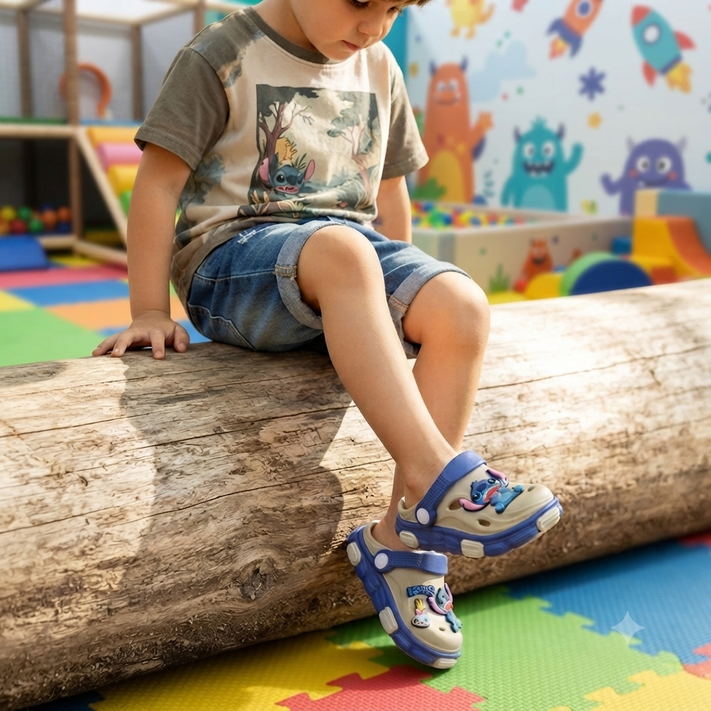 Kids Cartoon Character Clogs with Adjustable Back Strap