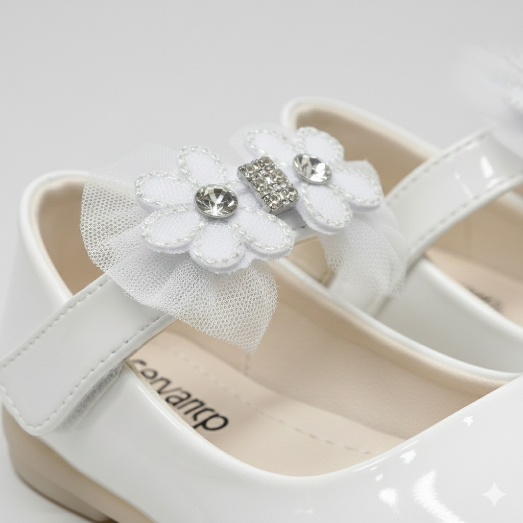 🌸 Princess Bloom Girls Dress Shoes