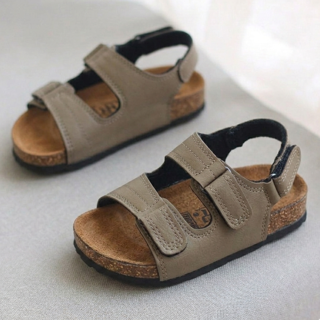 صندل كلاسيكي للأطفال بشريط مع دعم خلفي