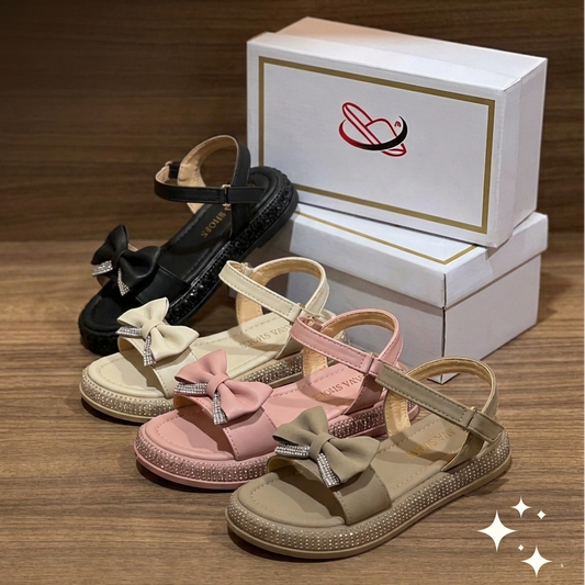 Cute Bow Detail Girls Sandals