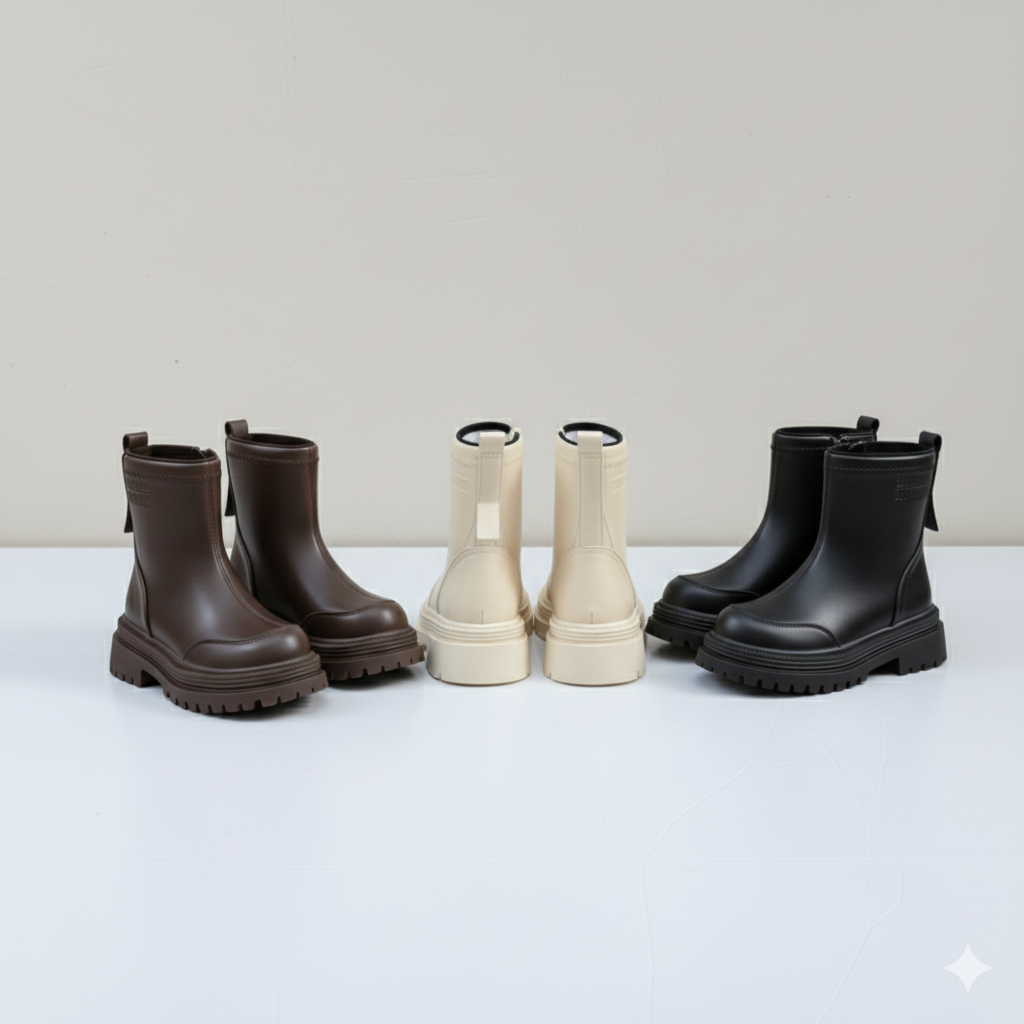 "Chunky Luxe Ankle Boots – Modern Edge in Every Step"