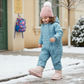 Girls’ Winter Boots: Warm Plush, Anti‑Slip, Bear Patch