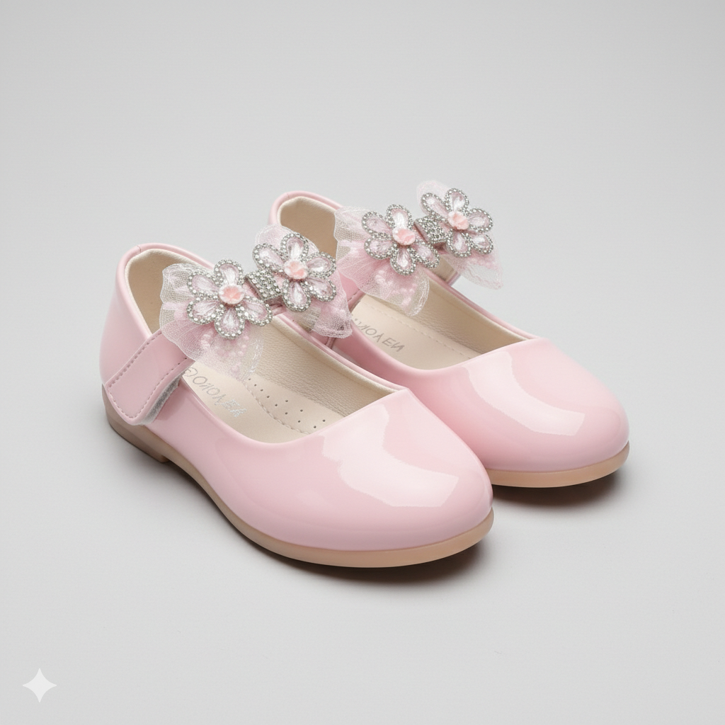 🌸 Princess Bloom Girls Dress Shoes