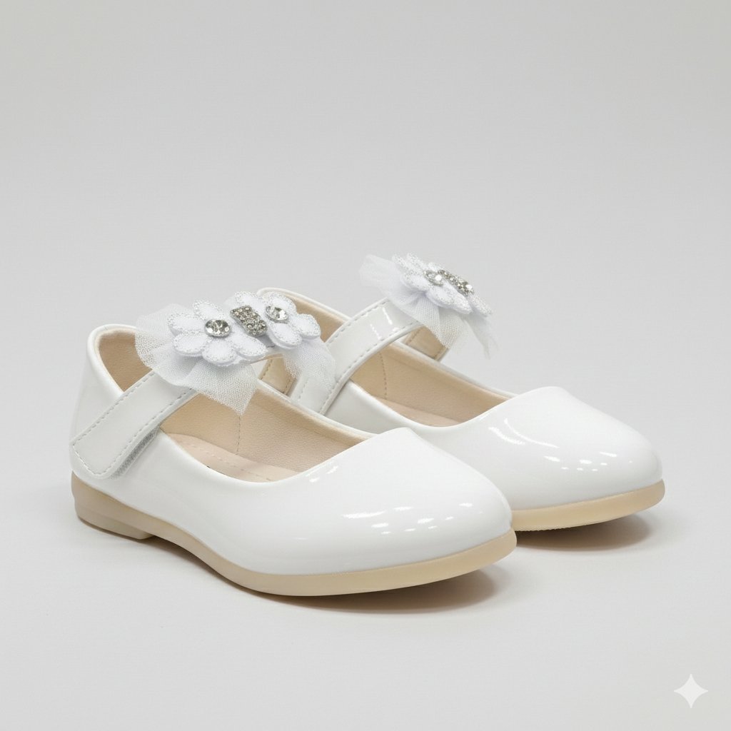 🌸 Princess Bloom Girls Dress Shoes