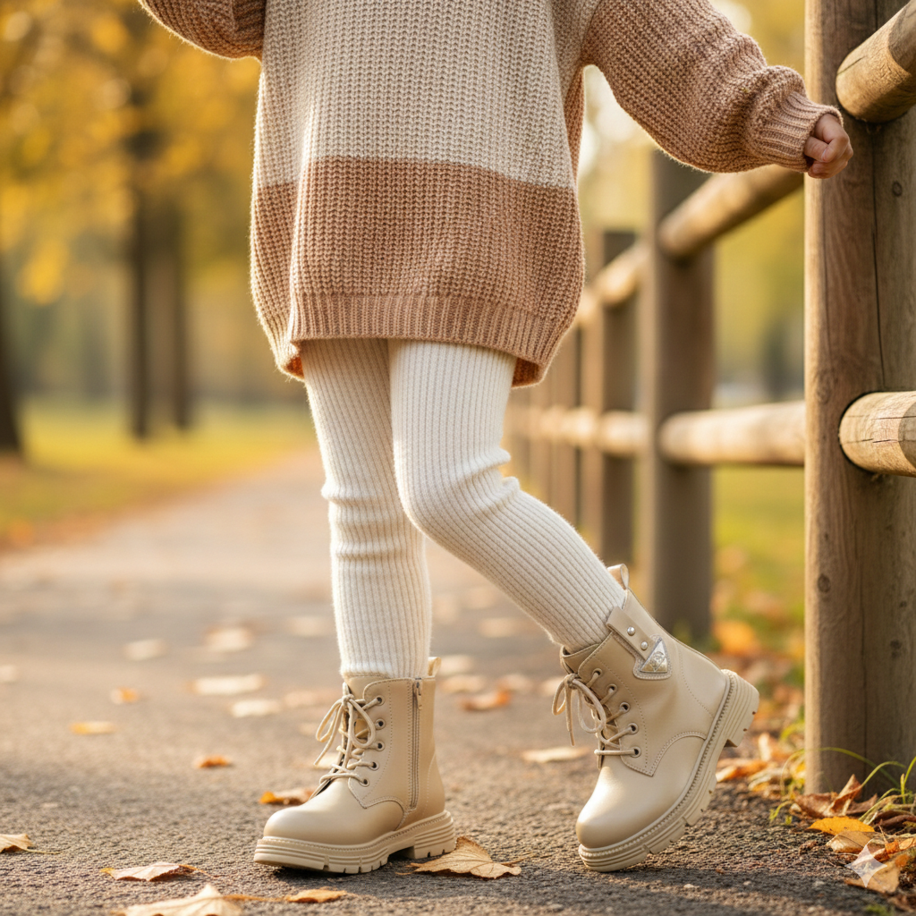 Bottines à lacets élégantes pour filles avec semelle antidérapante