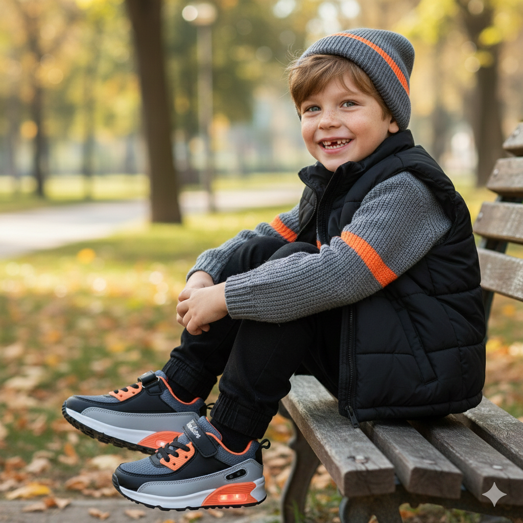 Baskets tendance pour enfants avec coussin d'air – Chaussures de sport légères, confortables et élégantes