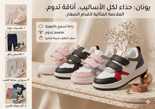 أحذية رياضية كلاسيكية فاخرة للأطفال من iLMAN - تصميم انيق  للبنات والأولاد يكمل كل اسلوب