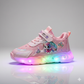Girls Glitter Velcro Sneakers - Fast On, Strap+Laces Secure