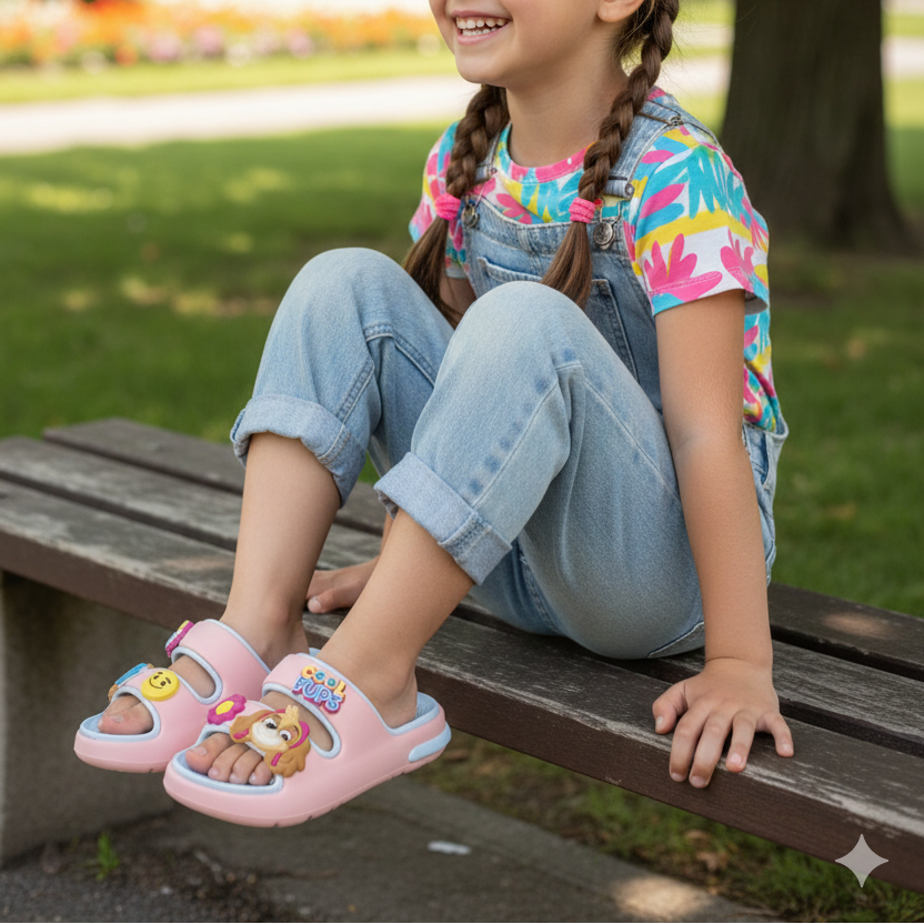 شباشب  للأطفال برسومات كرتونية - ناعمة وخفيفة الوزن وغير قابلة للانزلاق