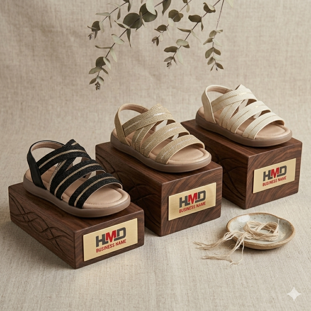 صندل مريح متعدد الأشرطة للفتيات - حذاء صيفي كاجوال خفيف الوزن