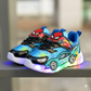 Children’s Light-Up Sneakers with Hero Print, Comfortable LED Running Shoes for Boys