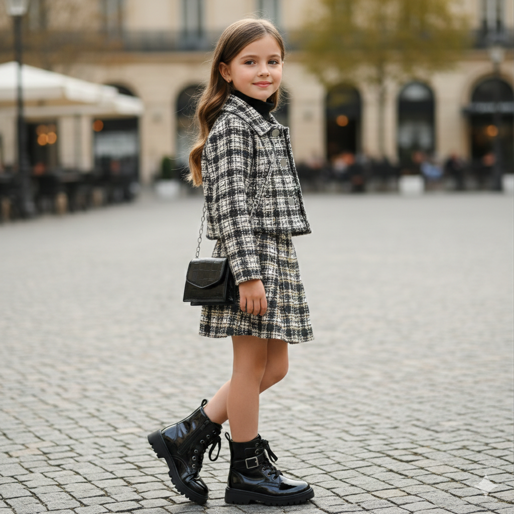 Ensemble 3 pièces à carreaux classiques