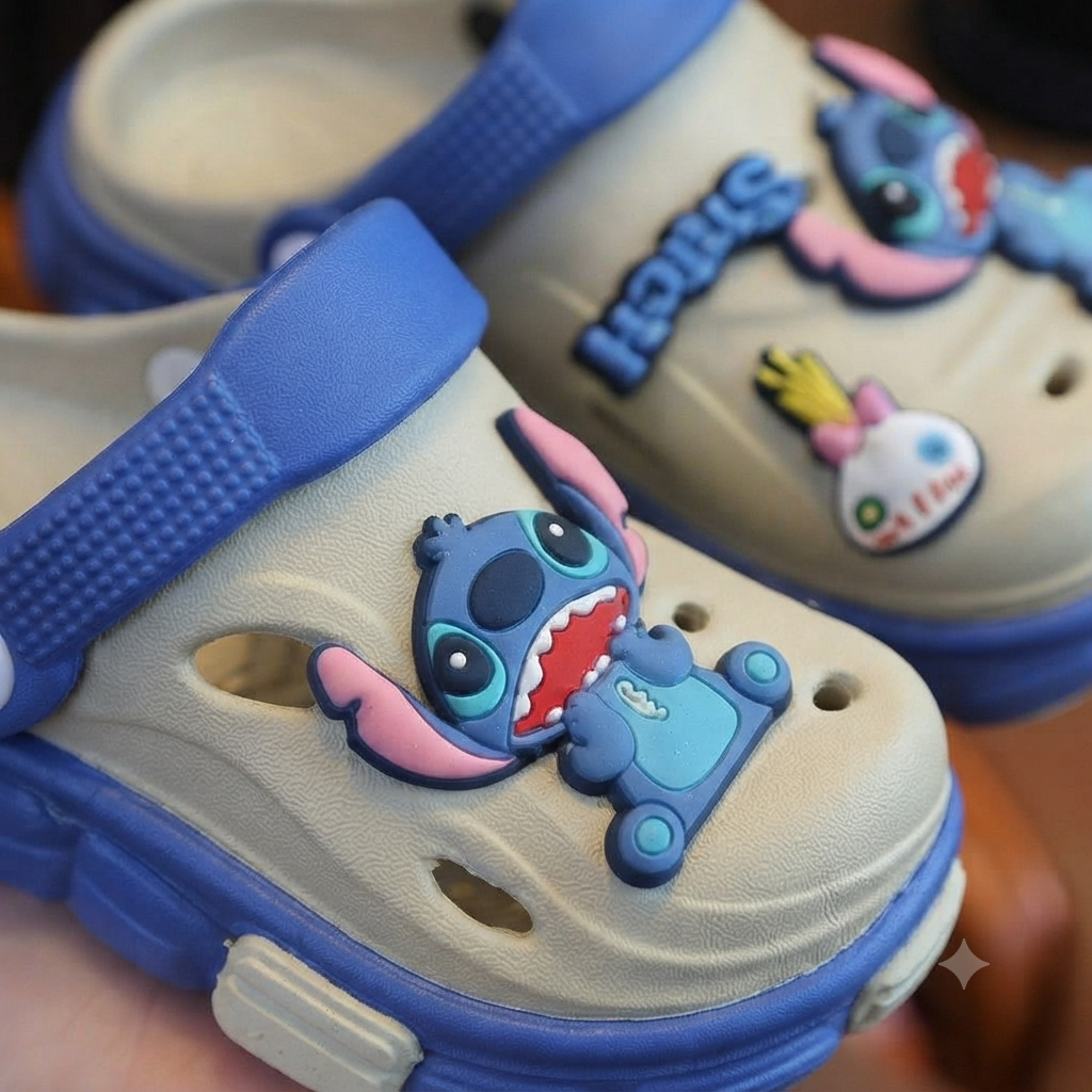 Kids Cartoon Character Clogs with Adjustable Back Strap