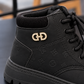 Bottines à lacets pour enfant avec détails gaufrés, col rembourré et semelle épaisse