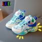 حذاء رياضي للأطفال من ED Light-Up مزود بإبزيم دوار سهل الارتداء - حذاء مريح ومتين ومضاد للانزلاق مناسب لجميع المواسم للأولاد والبنات