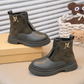 Bottines élégantes pour fille avec fermeture zippée et détails dorés