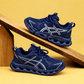 Baskets sportives pour enfant en mesh avec détails latéraux contrastants, semelles ajourées sculptées et fermeture à lacets ou auto-agrippante — Chaussures de tous les jours