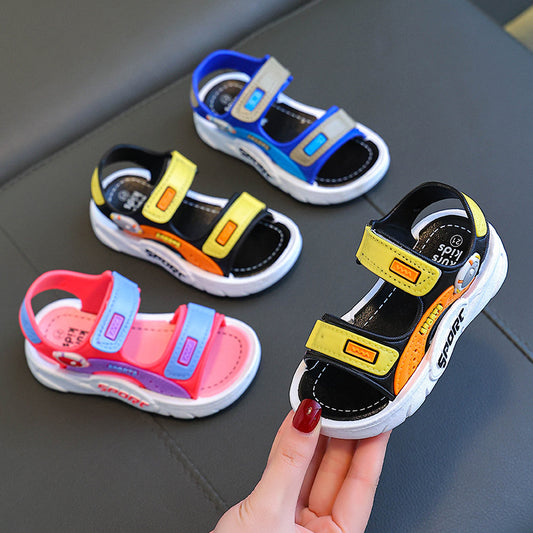 Cute Cartoon Kids’ Summer Sandals – Soft, Non-Slip Velcro Shoes