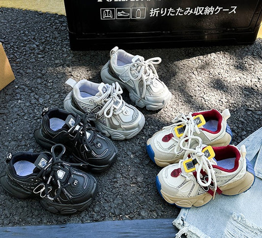 Chaussures de sport pour enfants Baskets épaisses légères et respirantes Antidérapantes pour garçons et filles