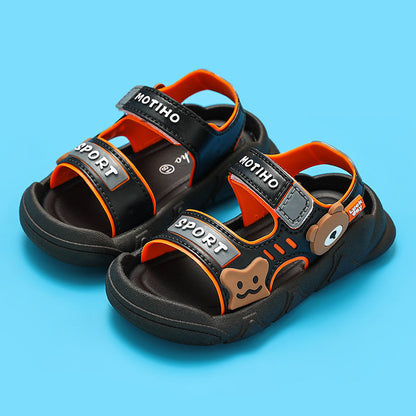 Sandales confortables pour enfants avec un joli motif de dessin animé, légères et adaptées à l'été.