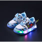Baskets lumineuses à LED pour enfants – Chaussures de sport clignotantes à motif dessin animé pour garçons 
