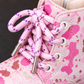 Girls’ Charming Butterfly & Heart Print Lace-Up Ankle Boots