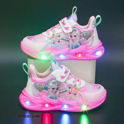 Chaussures pour filles avec lumières LED, confortables et élégantes
